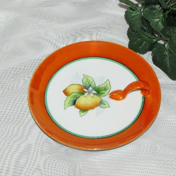 Antique Lemon Plate Noritake China Hand Painted Porcelain - Picture 1 of 5